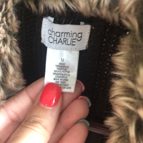 Fur Sweater Vest. Size Medium. - Picture 2 of 4